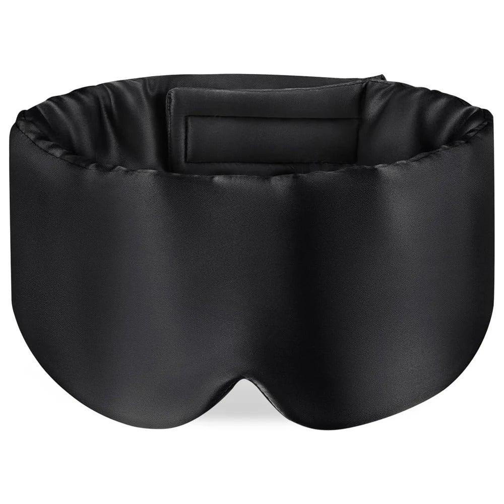 Masque de nuit Haute qualité en Soie de mûrier réglable, opaque et confortable