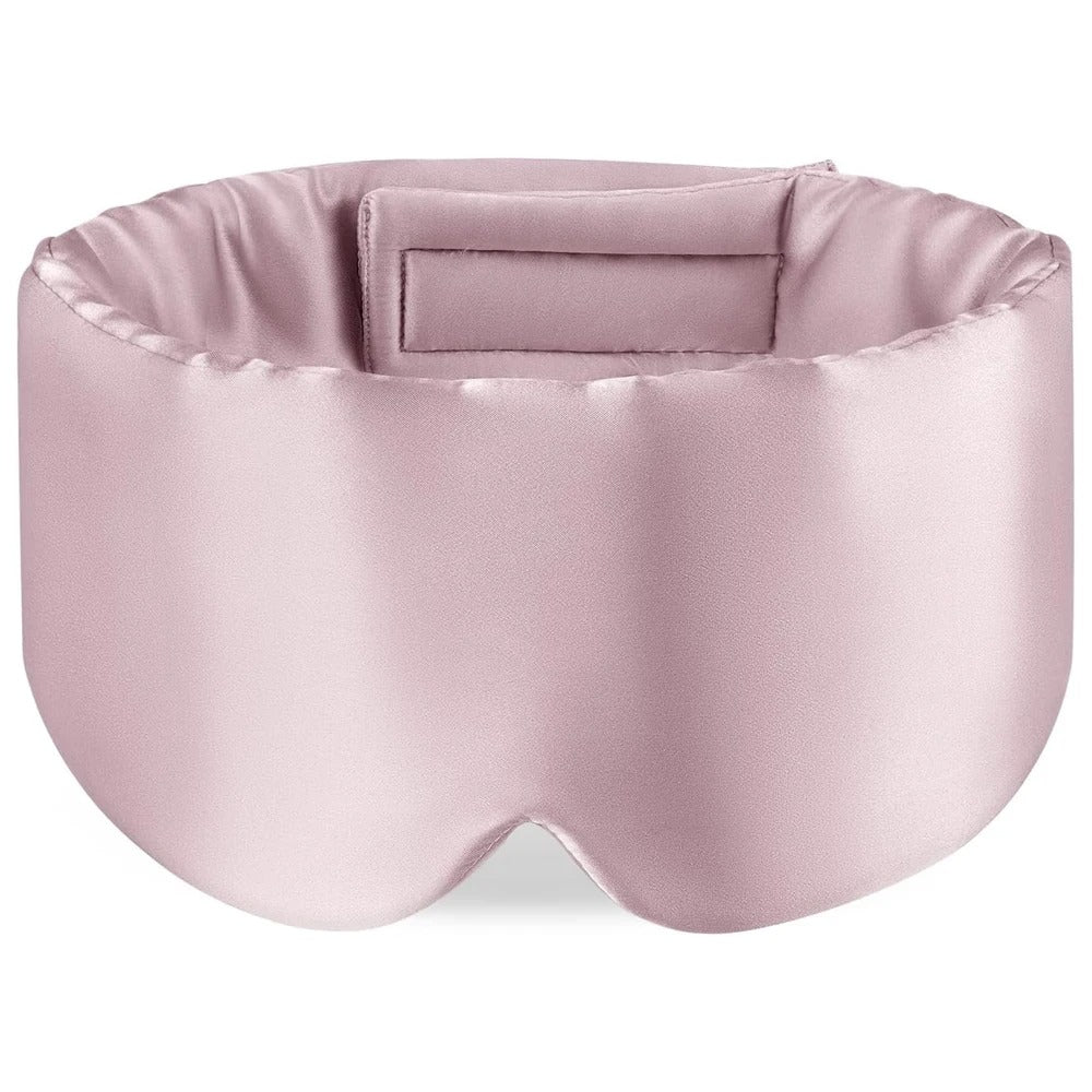 Masque de nuit Haute qualité en Soie de mûrier réglable, opaque et confortable