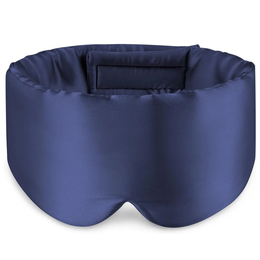 Masque de nuit Haute qualité en Soie de mûrier réglable, opaque et confortable