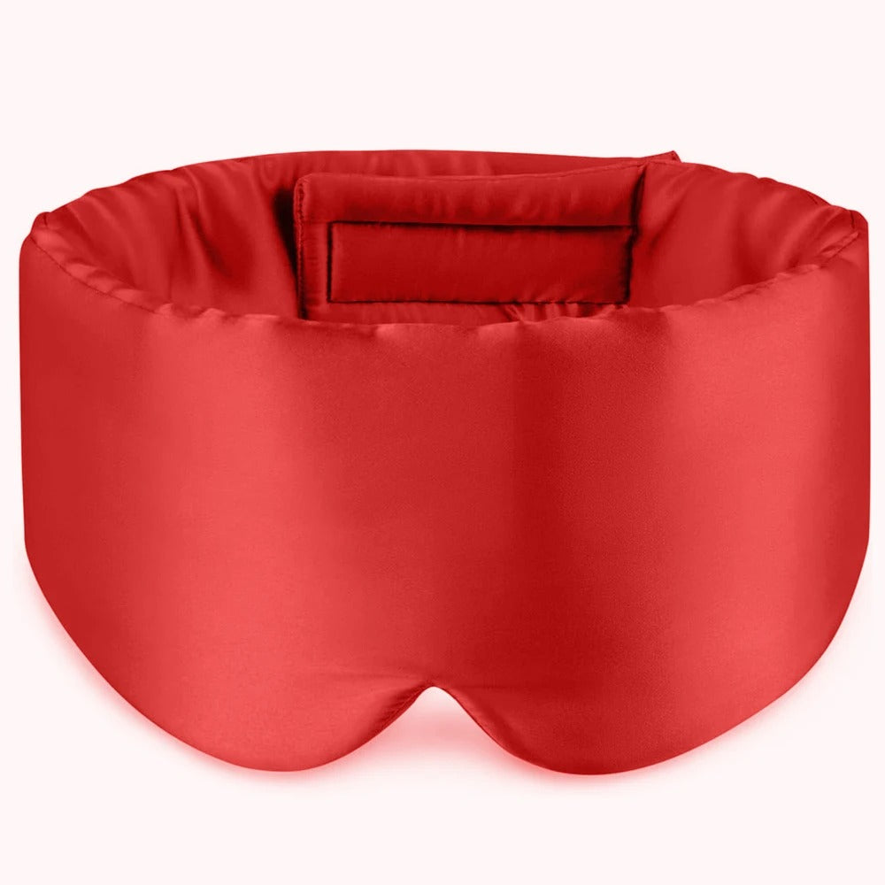 Masque de nuit Haute qualité en Soie de mûrier réglable, opaque et confortable