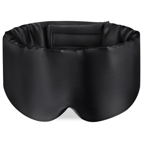 Masque de nuit Haute qualité en Soie de mûrier réglable, opaque et confortable