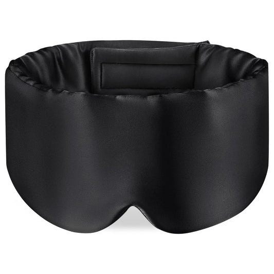 Masque de nuit Haute qualité en Soie de mûrier réglable, opaque et confortable